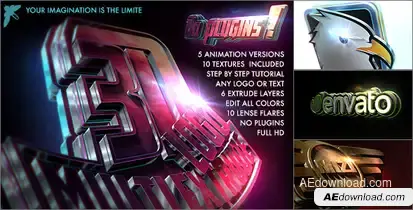 3D logo - Multi Extrude Video Displays template preview