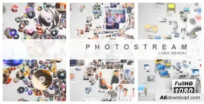 3D Photo Montage Logo Reveal Video Displays template preview