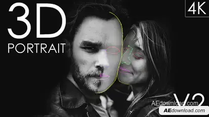 3D Portrait Video Displays template preview