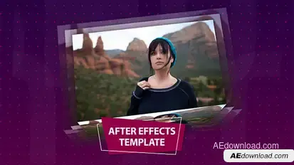 3D Rectangular Slideshow Video Displays template preview