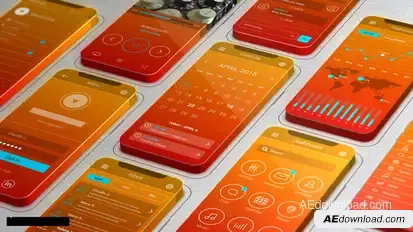 3D Screens App Promo Video Displays template preview