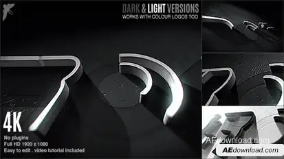 3D Stroke Logo Video Displays template preview