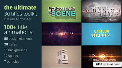3D Text Video Displays template preview