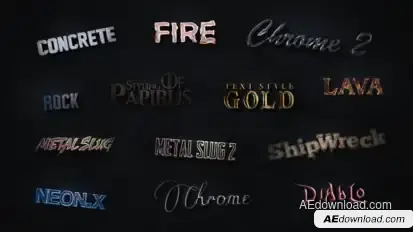 3D Text Styles Cinematic Trailer ToolKit Video Displays template preview