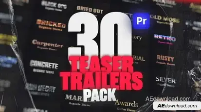 3D Text Titles Teaser Trailer Pack for Premiere Pro: Epic, Action, Cinematic, Coming Soon & More Premiere Pro template preview