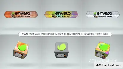 3D Textured Logo Boxes Premiere Pro Premiere Pro template preview