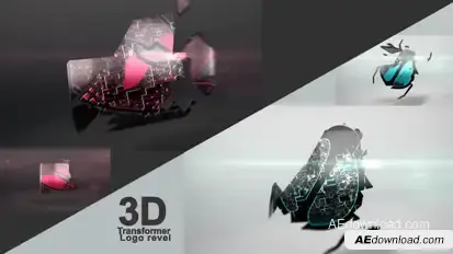 3D Transformer Logo Video Displays template preview