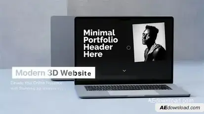 3D Website Dynamic Promo (Mogrt) Premiere Pro template preview