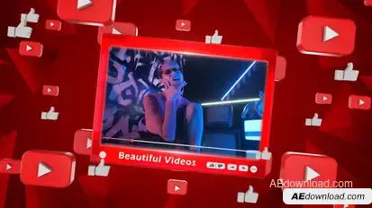 3d Youtube Intro Premiere Pro template preview