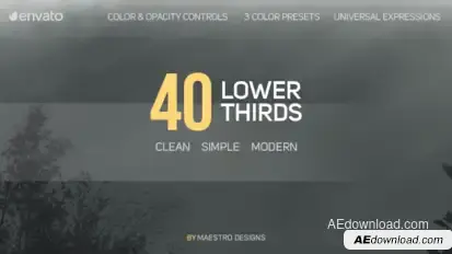 40 Lower Thirds Video Displays template preview