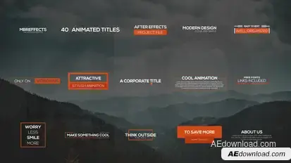 40 Modern Titles & Lower Thirds Video Displays template preview