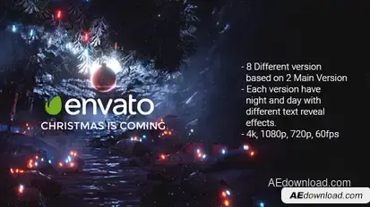 4k Magical Christmas Opener 2 Video Displays template preview