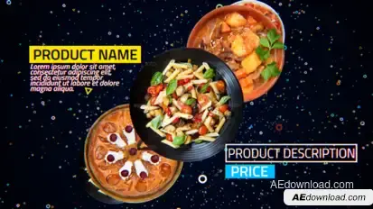 4K Restaurant Product Promo Video Displays template preview