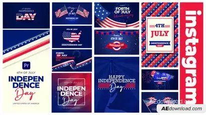 4th of July Independence Day for Premiere Pro Premiere Pro template preview