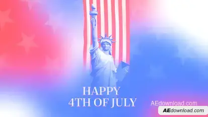 4th Of July Intro Mogrt Premiere Pro template preview