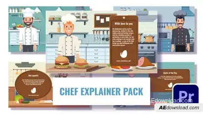 5 Concepts Flat Character Cook MOGRTs For Premiere Pro Premiere Pro template preview