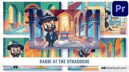 5 Concepts Flat Character Rabbi MOGRTs For Premiere Pro Premiere Pro template preview