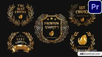 5 Golden Awards MOGRTs For Premiere Pro Premiere Pro template preview