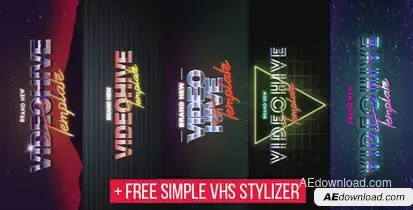 5 VHS Title Opener Pack Video Displays template preview