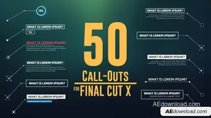 50 Call-Outs Pack Video Displays template preview