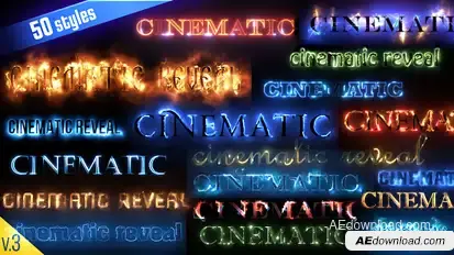 50 Cinematic Text Styles Video Displays template preview