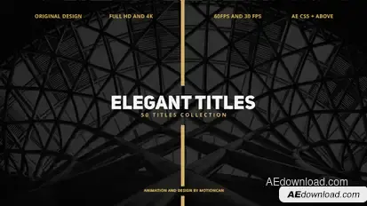 50 Elegant Titles Video Displays template preview