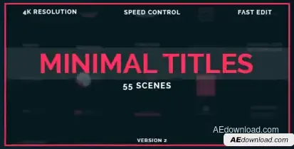 50 Minimal Titles Video Displays template preview