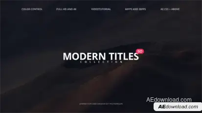 50 Modern Titles Video Displays template preview