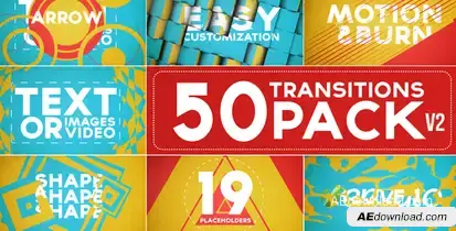 50 Transitions Pack with Opener Elements template preview