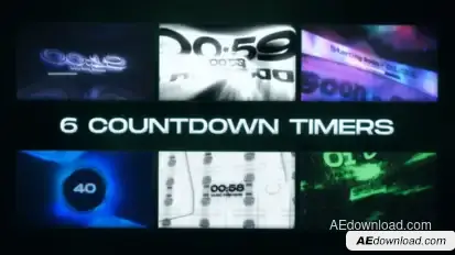 6 Countdown Timer | Stream Background Pack | MOGRT Premiere Pro template preview