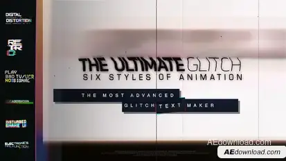 70 Glitch Title Animation Presets Pack | Glitch Text Maker Video Displays template preview