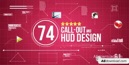 74 Call-Out and Hud Design Pack Video Displays template preview
