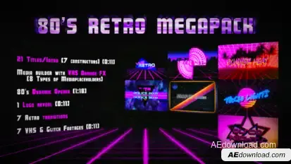 80's Retro Megapack Video Displays template preview