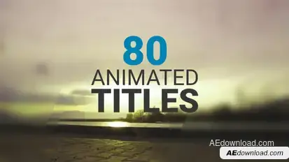 80 Animated Titles Video Displays template preview
