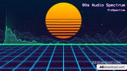 80s Audio Spectrum Video Displays template preview