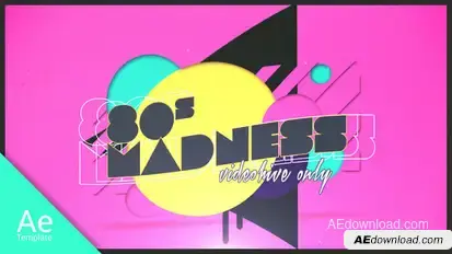 80s Madness Video Displays template preview