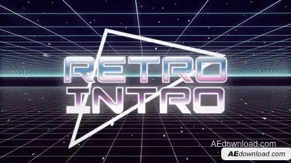 80s Retro Gaming Intro Title Premiere Pro template preview