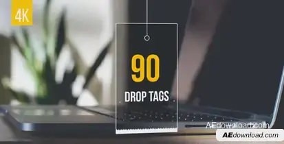 90 Drop Tags Video Displays template preview