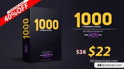 900 Typography & Titles Video Displays template preview