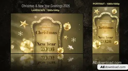Christmas & New Year Greetings 2026 Openers template preview