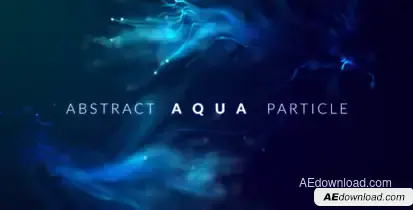 Abstract Aqua Particle Video Displays template preview