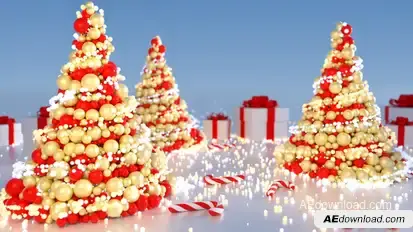Abstract Christmas Tree (5 versions) Video Displays template preview