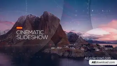 Abstract Cinematic Slideshow Video Displays template preview