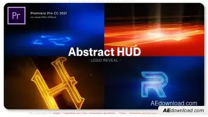 Abstract HUD Logo Reveal Premiere Pro template preview