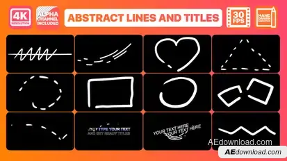 Abstract Lines And Titles | After Effects Video Displays template preview