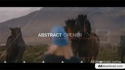 Abstract Opener - Geometric Titles Video Displays template preview