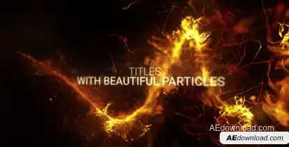 Abstract Particles Titles Trailer Video Displays template preview