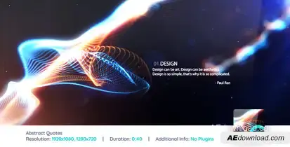 Abstract Quotes Video Displays template preview