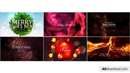 Abstract Titles | Christmas Sparkle Video Displays template preview