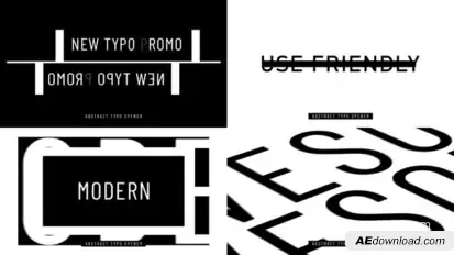 Abstract Typo Intro Premiere Pro template preview